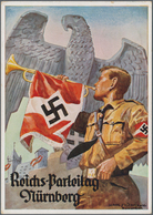 Ansichtskarten: Propaganda: 1936, "Reichsparteitag Nürnberg", Großformatige Kolorierte Parteitagskar - Partidos Politicos & Elecciones