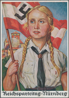 Ansichtskarten: Propaganda: 1936, "Reichsparteitag Nürnberg", Großformatigen Kolorierte Parteitagska - Partiti Politici & Elezioni