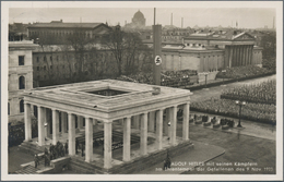 Ansichtskarten: Propaganda: 1936, "ADOLF HITLER Mit Seinen Kämpfern Am Ehrentempel Der Gefallenen De - Partiti Politici & Elezioni