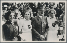 Ansichtskarten: Propaganda: 1936, Hitler Wärend Der Olympischen Spiele In Berlin, Zwei Fotokarten, V - Partidos Politicos & Elecciones