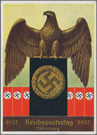 Ansichtskarten: Propaganda: 1937, "Reichsparteitag Nürnberg 1937", Kolorierte Propagandakarte Mit Ab - Partiti Politici & Elezioni