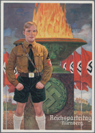 Ansichtskarten: Propaganda: 1937, "REICHSPARTEITAG NÜRNBERG" , Abbildung Hitler-Junge Vor Flammensch - Partiti Politici & Elezioni