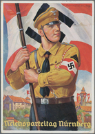 Ansichtskarten: Propaganda: 1937, "Reichsparteitag Nürnberg", Großformatige Kolorierte Parteitagskar - Partiti Politici & Elezioni