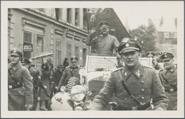 Ansichtskarten: Propaganda: 1938, Anschluss Österreich "Hitler Mit SS Leibstandarte", Original Echtf - Partiti Politici & Elezioni