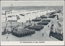 Ansichtskarten: Propaganda: 1938, Reichsparteitag Nürnberg "Der Reichsarbeitsdienst Im Lager Langwas - Partiti Politici & Elezioni
