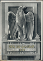 Ansichtskarten: Propaganda: 1939, "DER 30: JANUAR 1939", Gedenkkarte Zum Gründungstag Des Dritten Re - Politieke Partijen & Verkiezingen