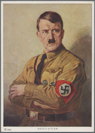 Ansichtskarten: Propaganda: 1939, Farbkarte "ADOLF HITLER", Nach Einem Gemälde Von Hans Toepper, Mit - Partiti Politici & Elezioni