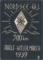 Ansichtskarten: Propaganda: 1939, "NORDSEE-HJ 500 Km ADOLF HITLER MARSCH 1939", Künstlerpropagandaka - Politieke Partijen & Verkiezingen