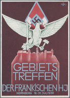 Ansichtskarten: Propaganda: 1939, "GEBIETSTREFFEN DER FRÄNKISCHEN HJ Nürnberg 1939", Großformatige K - Politieke Partijen & Verkiezingen