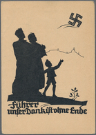 Ansichtskarten: Propaganda: 1940, "Führer Unser Dank Ist Ohne Ende" Propagandakare Der Kreisleitung - Partiti Politici & Elezioni