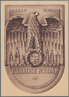 Ansichtskarten: Propaganda: 1942, "2. Jahre NSDAP Im Generalgouvernement KRAKAU" Mit Entsprechenden - Partiti Politici & Elezioni