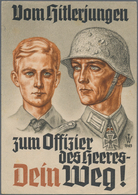 Ansichtskarten: Propaganda: 1943. "Vom Hitlerjungen Zum Offizier Des Heeres - Dein Weg!" / From Hitl - Partiti Politici & Elezioni