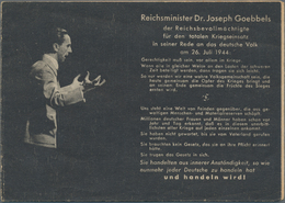 Ansichtskarten: Propaganda: 1944, 8 Seitiger Faltprospekt Im Postkartenformat "Und Du? MAN MUSS NUR - Partiti Politici & Elezioni