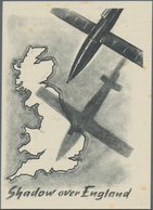 Ansichtskarten: Propaganda: 1944, One Of The Rare "Shadow Over England" Series Of Leaflets Distribut - Partiti Politici & Elezioni