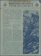 Ansichtskarten: Propaganda: 1945. Rare V1 Leaflet For Allied Troops "Medical Bulletin From Stalag XI - Partiti Politici & Elezioni