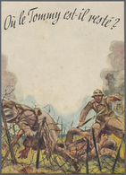 Ansichtskarten: Propaganda: 1940, Farbiges, Deutsches Abwurfflugblatt "Où Le Tommy Est-il Resté?" (W - Partiti Politici & Elezioni