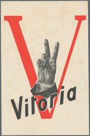 Ansichtskarten: Propaganda: 1945, Anti-NS "Viktoria", Portugiesische Propagandakarte, Ungebraucht Un - Partiti Politici & Elezioni