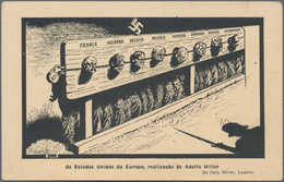 Ansichtskarten: Propaganda: Anti-NS, Portugiesische Propagandakarte " Os Estados Unidos Da Europa, R - Partiti Politici & Elezioni