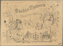 Ansichtskarten: Vorläufer: 1862, MÜNCHEN, Illustrierte Eintrittskarte Zur Abendunterhaltung Des Münc - Zonder Classificatie