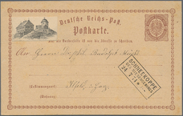 Ansichtskarten: Vorläufer: 1874, SCHNEEKOPPE, Vorläuferkarte 1/2 Groschen Brustschild Als Privatganz - Sin Clasificación