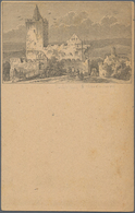 Ansichtskarten: Vorläufer: 1874 Ca., RUDELSBURG, Vorläuferkarte 1/2 Groschen Brustschild Braun Als P - Zonder Classificatie
