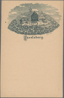 Ansichtskarten: Vorläufer: 1878 Ca., INSELBERG, Vorläuferkarte 5 Pf Lila Als Privatganzsache, Ungebr - Zonder Classificatie