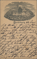 Ansichtskarten: Vorläufer: 1878, INSELBERG, Vorläuferkarte 5 Pf Lila Als Privatganzsache Mit K1 INSE - Zonder Classificatie