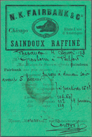 Ansichtskarten: Vorläufer: 1878, N.K. FAIRBANK & Ce, Französische Avis-Karte Als Vorläufer, Postalis - Sin Clasificación