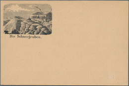 Ansichtskarten: Vorläufer: 1879 Ca., DIE SCHNEEGRUBEN, Vorläuferkarte 5 Pf Lila Als Privatganzsache, - Ohne Zuordnung