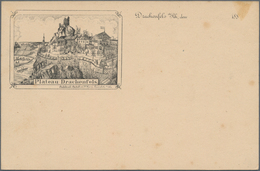 Ansichtskarten: Vorläufer: 1880/81, DRACHENFELS Plateau, Vorläuferkarte 5 Pf Lila Als Privatganzsach - Ohne Zuordnung