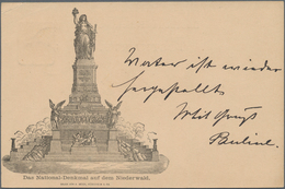 Ansichtskarten: Vorläufer: 1883, NATIONAL-DENKMAL Auf Dem Niederwald, Vorläuferkarte 5 Pf Lila Als P - Non Classificati