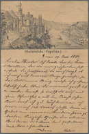 Ansichtskarten: Vorläufer: 1883, STOLZENFELS (Capellen), Privatganzsache 10 Pf Adler Mit K1 EMS / 19 - Sin Clasificación