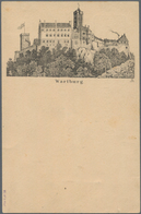 Ansichtskarten: Vorläufer: 1883, WARTBURG, Vorläuferkarte 5 Pf Lila Als Privatganzsache, Ungebraucht - Non Classificati