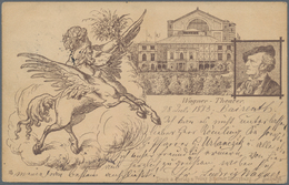 Ansichtskarten: Vorläufer: 1883. Scheiner-Karte #15 "Wagner-Theater". Gebraucht Von "Bayreuth 28.7.8 - Non Classificati