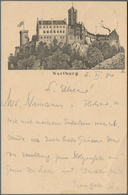 Ansichtskarten: Vorläufer: 1884, WARTBURG, Vorläuferkarte 5 Pf Lila Als Privatganzsache Mit K1 WARTB - Non Classificati