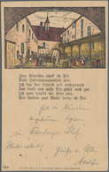 Ansichtskarten: Vorläufer: 1885, MÜNCHEN Hofbräuhaus, Kolorierte Vorläuferkarte Mit 5 Pf Lila K1 MÜN - Zonder Classificatie
