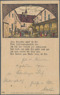 Ansichtskarten: Vorläufer: 1885, MÜNCHEN Hofbräuhaus, Kolorierte Vorläuferkarte Mit 5 Pf Lila K1 MÜN - Non Classificati