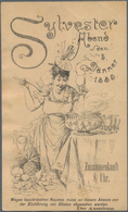 Ansichtskarten: Vorläufer: 1885, WIEN Einladungskarte Sylvesterabend 5. Jänner 1885, Vorläuferkarte - Zonder Classificatie