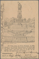 Ansichtskarten: Vorläufer: 1886, NIEDERWALD-DENKMAL, Vorläuferkarte 10 Pf Rot Als Privatganzsache Mi - Non Classificati