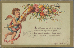 Ansichtskarten: Vorläufer: 1887, GLÜCKWUNSCH NEUJAHR, Niederländische Vorläuferkarte Postalisch Gela - Non Classificati