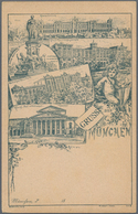 Ansichtskarten: Vorläufer: 1888 Ca., MÜNCHEN, Mehrbildkarte U.a. Mit Maximilianeum Und Hoftheater, U - Zonder Classificatie