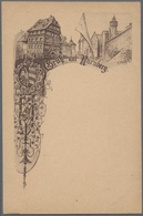Ansichtskarten: Vorläufer: 1899 Ca., NÜRNBERG, Zwei Ungebrauchte Vorläuferkarten, Beide Sign. Hennin - Zonder Classificatie