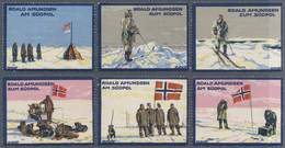 Ansichtskarten: Motive / Thematics: ARKTIS / ANTARKTIS, 12 Vignetten Roald Amundsen Südpol-Expeditio - Altri & Non Classificati