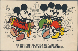 Ansichtskarten: Motive / Thematics: COMIC / WALT DISNEY, Frühe Micky Maus Karte Aus Den 30er Jahren - Autres & Non Classés