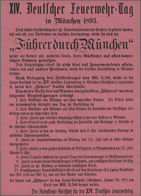 Ansichtskarten: Motive / Thematics: FEUERWEHR, XVI. Deutscher Feuerwehr-Tag In München 1893, Origina - Other & Unclassified