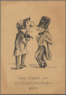 Ansichtskarten: Motive / Thematics: JUDAIKA, "Zwei Typen Aus Der Frankfurter Judengasse", Beidseitig - Andere & Zonder Classificatie