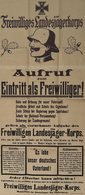 Ansichtskarten: Motive / Thematics: MILITÄR / 1. WELTKRIEG, "Freiwilliges Landjägerkorps Aufruf Zum - Sonstige & Ohne Zuordnung