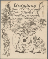 Ansichtskarten: Motive / Thematics: SCHÜTZEN, Einladung Zum Schützenfest Der Wiener Künstlergenossen - Sonstige & Ohne Zuordnung