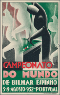 Ansichtskarten: Motive / Thematics: SPORT / BILLARD, Weltmeisterschaften 1932 In Portugal, Sehenswer - Altri & Non Classificati