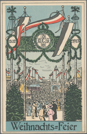 Ansichtskarten: Motive / Thematics: WERBUNG / REKLAME, "Weihnachts-Feier 1913" Festpostkarte Der AEG - Andere & Zonder Classificatie